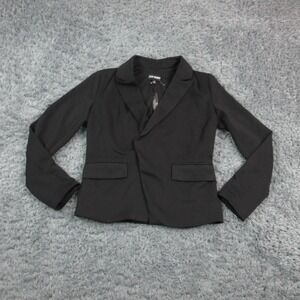 Steve Madden Blazer Womens Small Black Kalista Faux Suede Stretch Jacket NWT